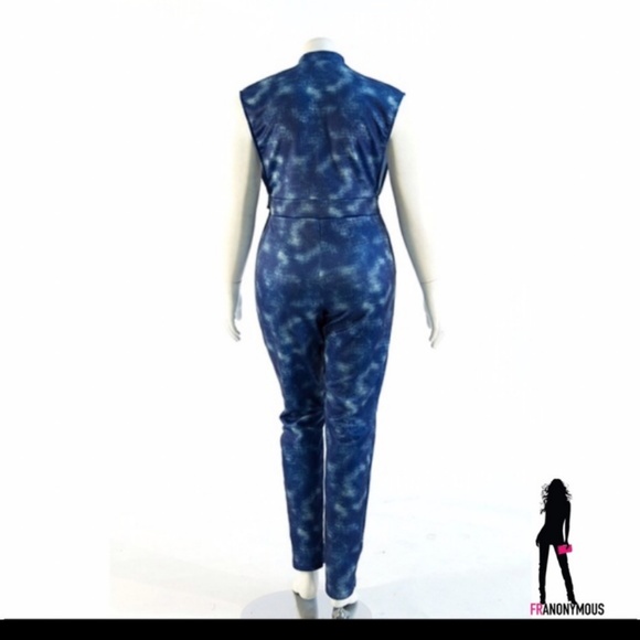 ♥️Plus♥️Denim Look Jumpsuit - Picture 2 of 5